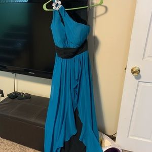 Full length-one shoulder- bridesmaid dress